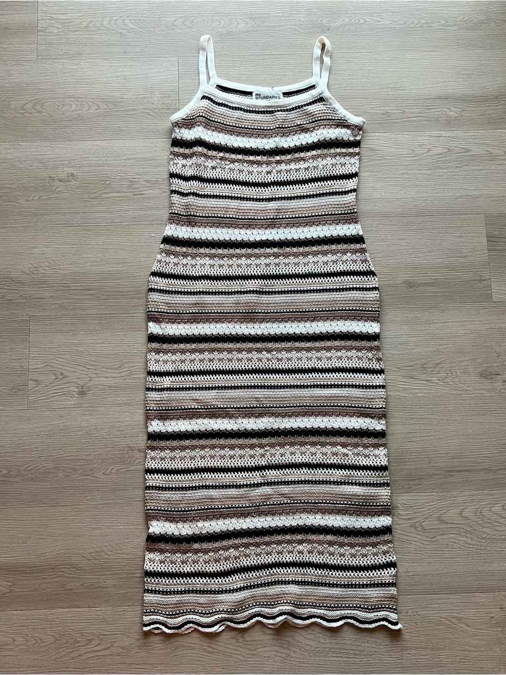 No Boundaries Striped Knit Maxi Dress
